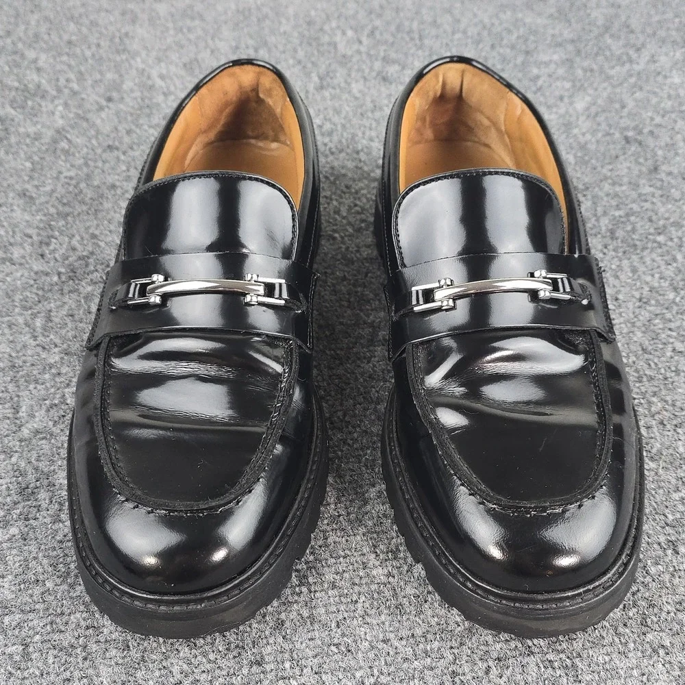 Thursday Boot Company Black Leather Loafer Dress Shoes Horsebit Men's Size 10.5